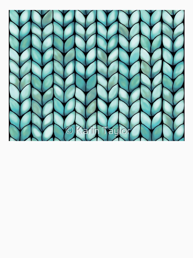 Chunky Mint Faux Knit by Karin Taylor