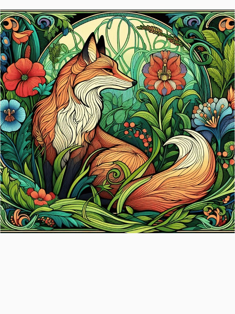 Art Nouveau fox by ArtNouveauLou