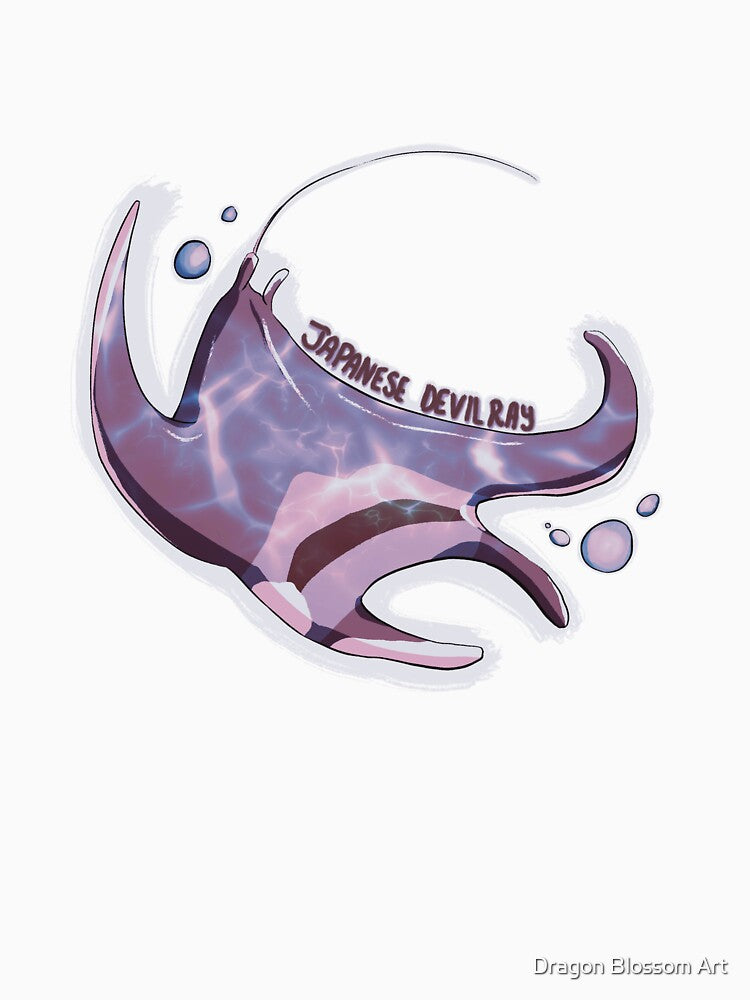 Japanese Devilray (Endangered Species) by Dragon Blossom Art