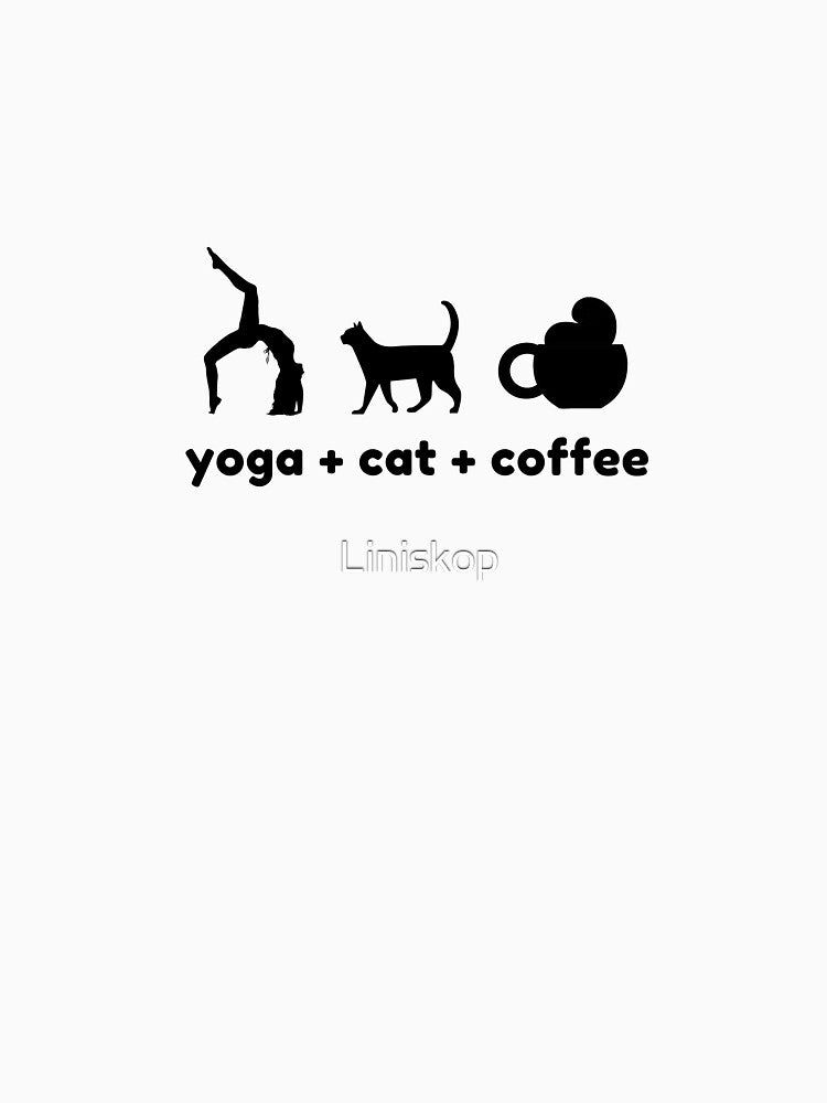 Yoga Cat Coffee by Liniskop