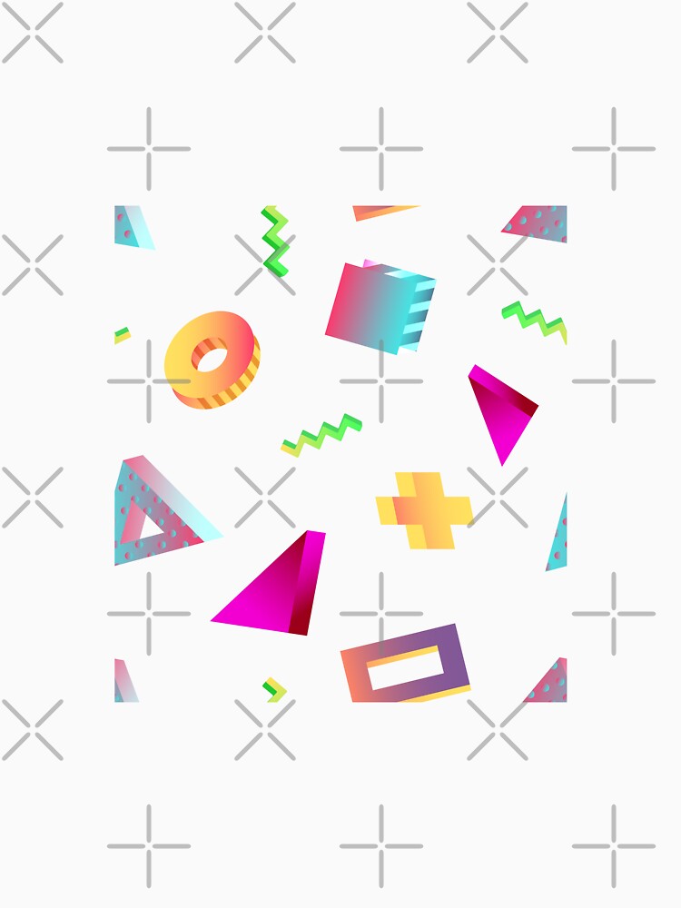 Colorful 80s Pop Funky Retro Memphis pattern by Shiraufa