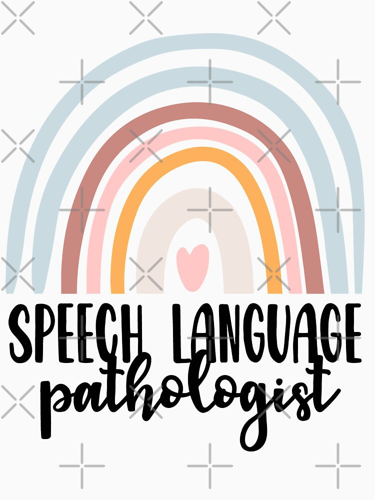 Speech Language Pathologist Speechie Boho Rainbow Retro by sweetheartistic