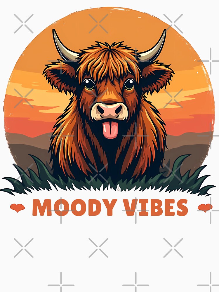 Moody Vibes Cute Highlander Cow by Auchi_Verse