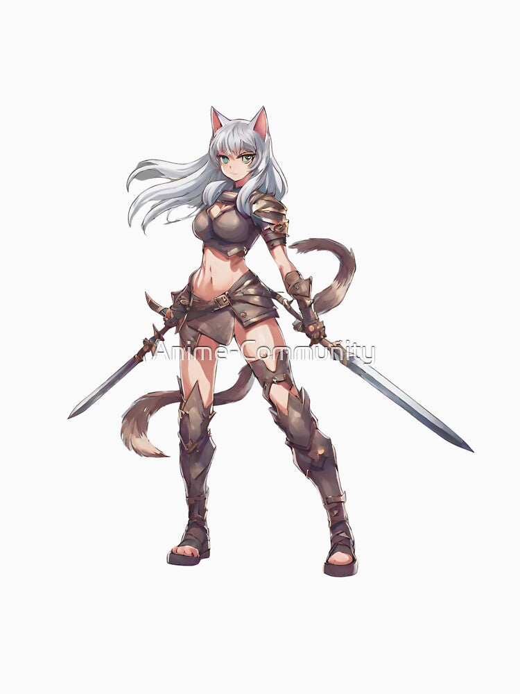 Fierce Anime Cat Girl Warrior: Embrace Your Inner Strength by Anime-Community