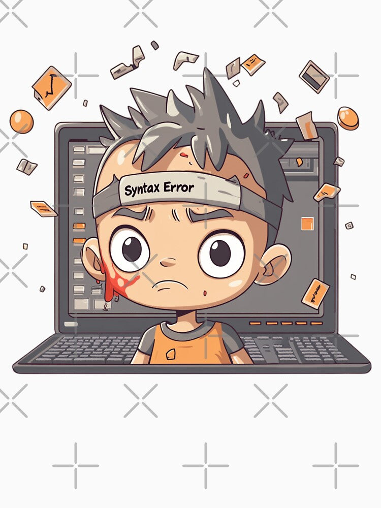 Syntax Error Survivor - Funny Programmer T-shirt & Sticker | Coding Humor Gift for Developers by counselormom