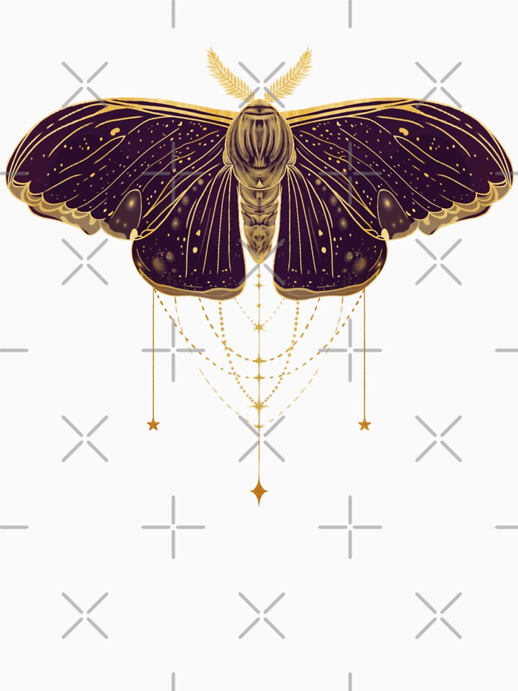 Whimsigoth Celestial Moth Gold Chains by Little Wimbly