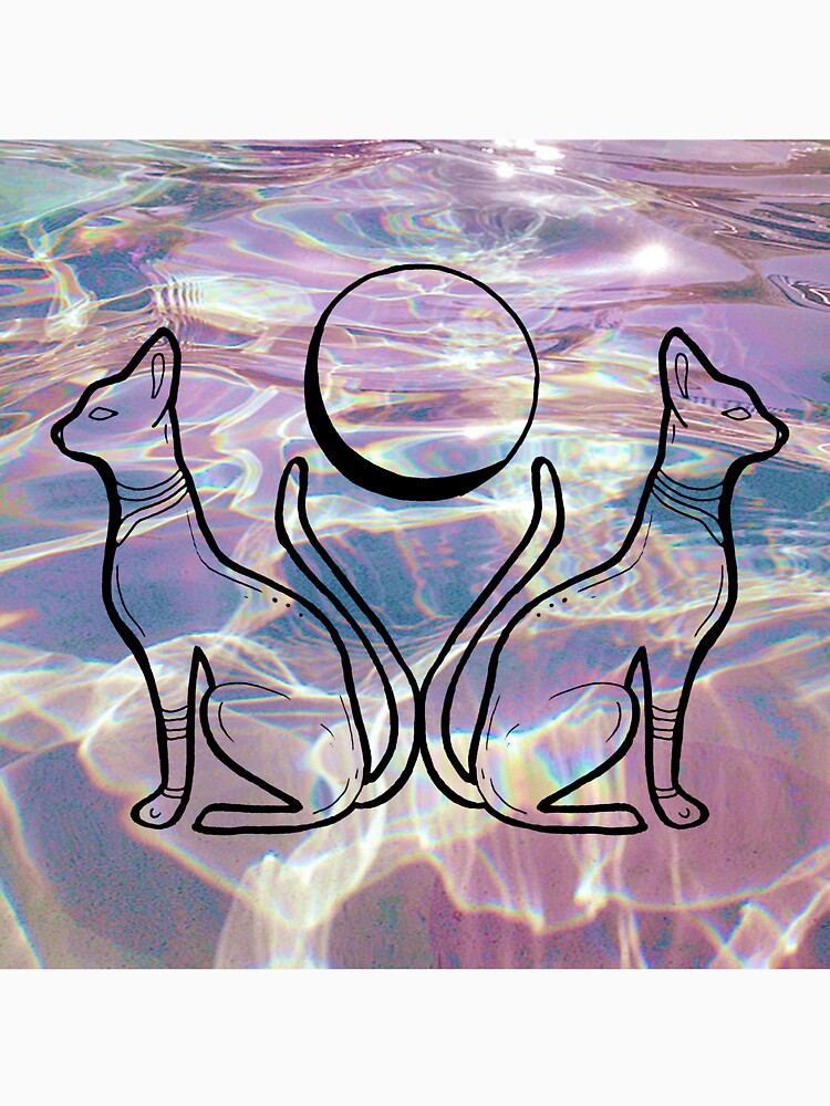 aesthetic cat art by ilustra-ink
