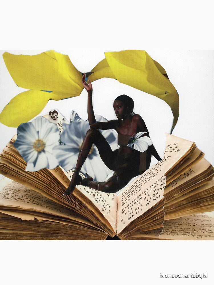 Woman in Book by MonsoonartsbyM