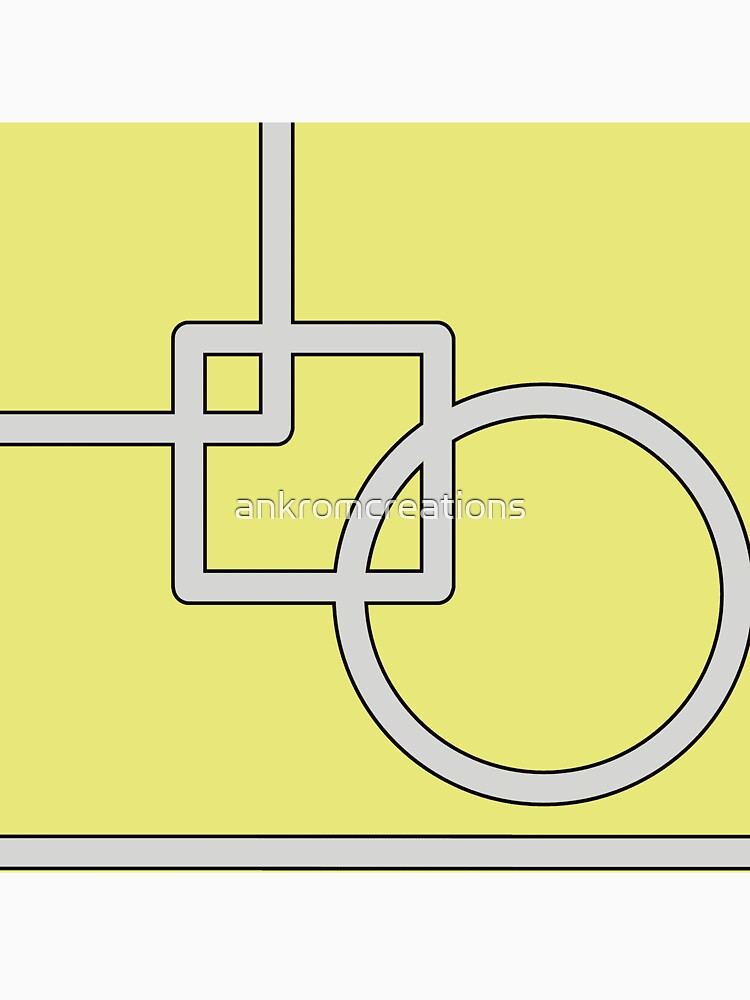 Abstract, Yellow with Shapes by ankromcreations