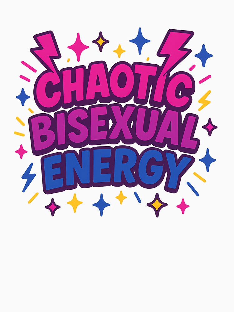 Chaotic Bisexual Energy Lightning Pride Art by Haus Of Sin