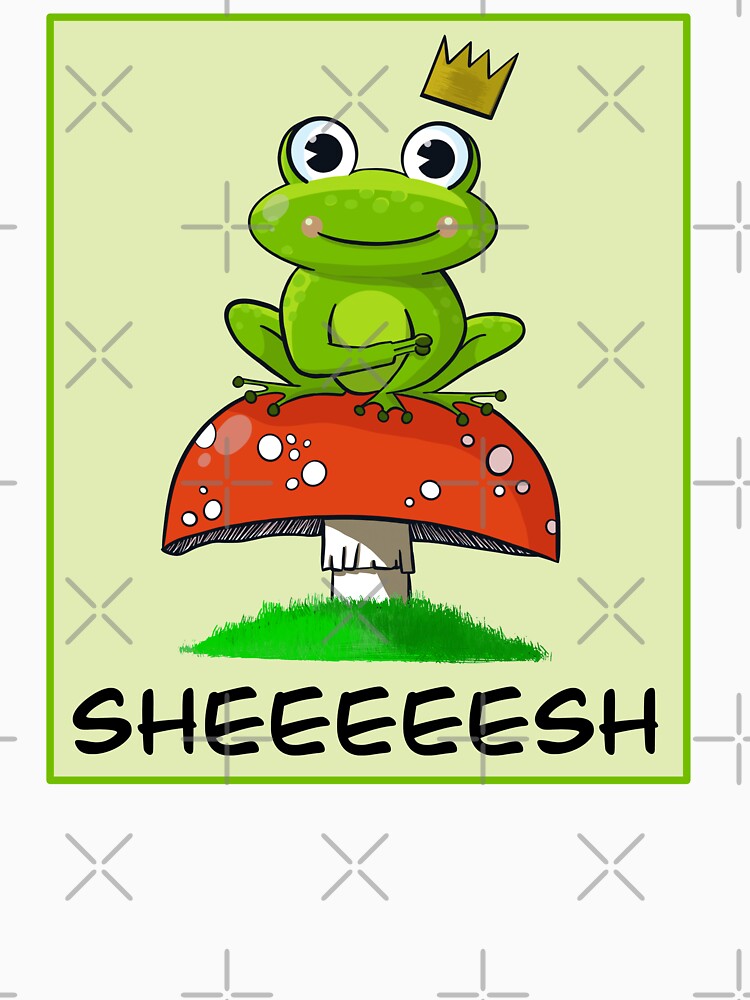 Sheeeesh, Frog on a Mushroom by Chelsealuv Krigbaum
