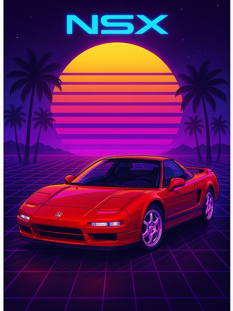 Midnight Drive | Vaporwave NSX Retro Design by Jocamedahub
