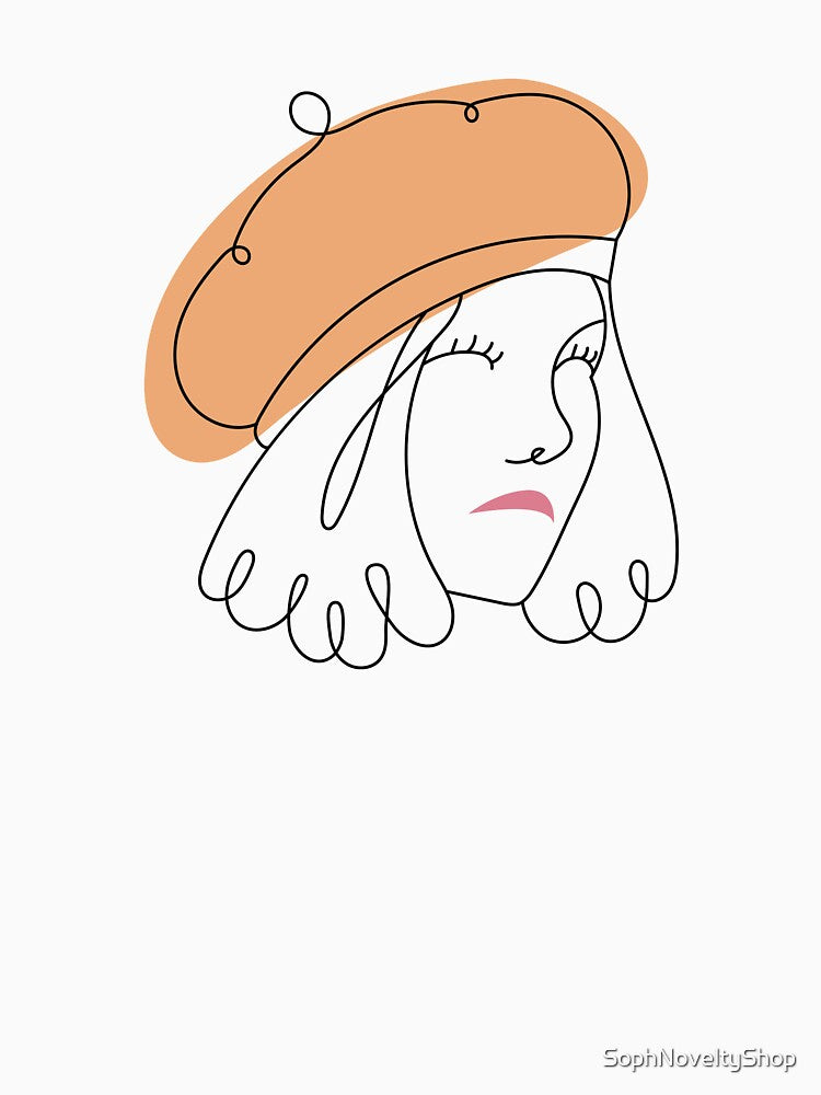 abstract face drawing line art woman by SophNoveltyShop