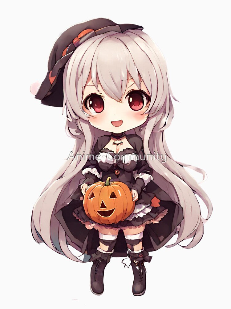 Chibi Halloween Delight: Spooky Cuteness Unleashed by Anime-Community