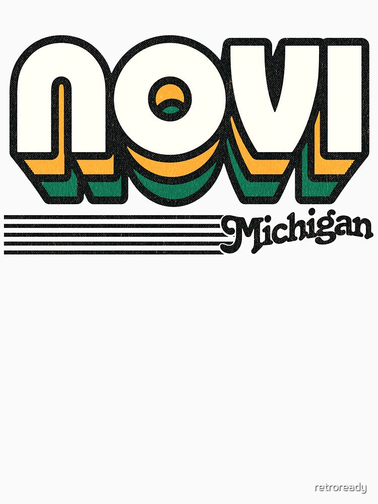 Novi, Michigan | Retro Stripes by retroready