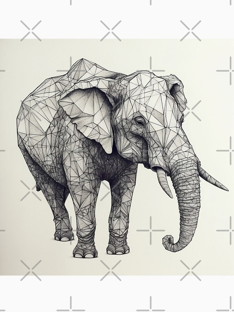 Elephant line drawing design by Feluceo