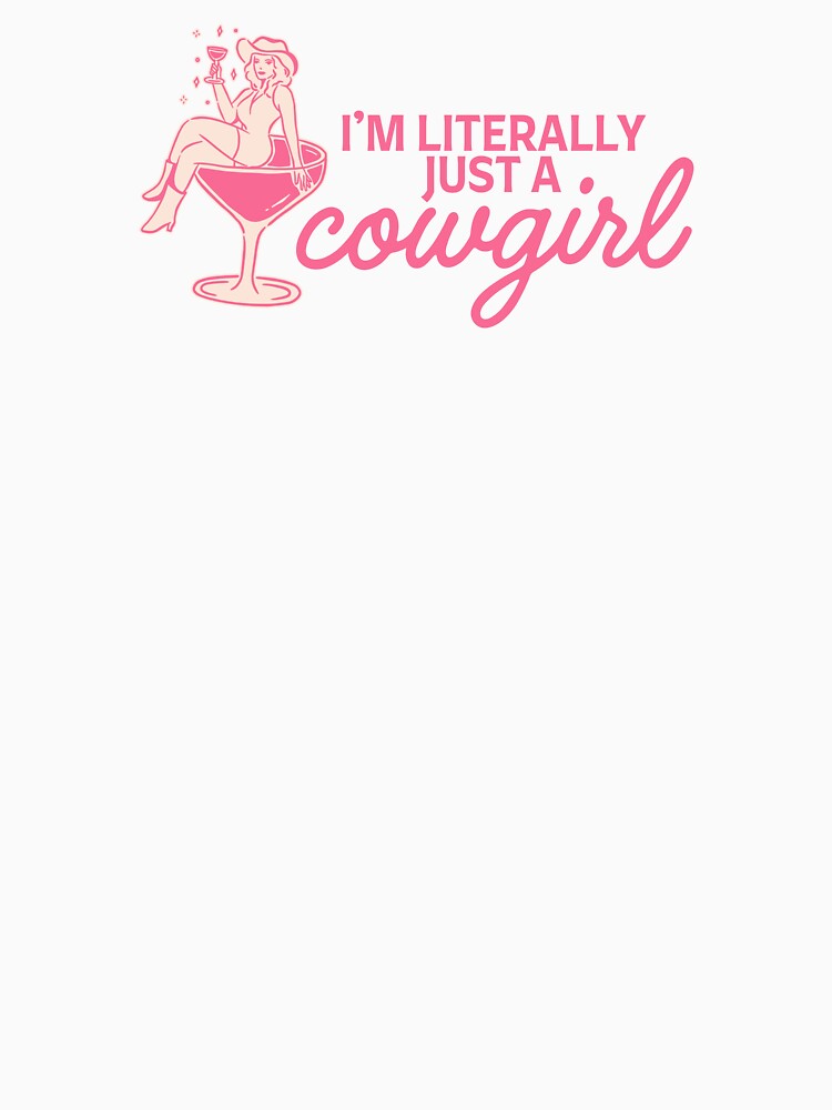 I’m Literally Just a Cowgirl | Pink Western Cowgirl Cocktail Aesthetic Design by Annotated Aesthetic