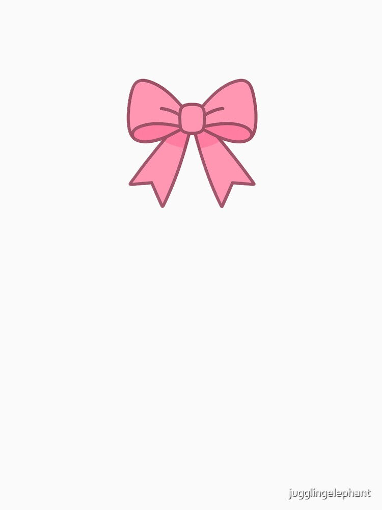 Coquette Pink Bow – Minimalist Girly Vector Design by jugglingelephant