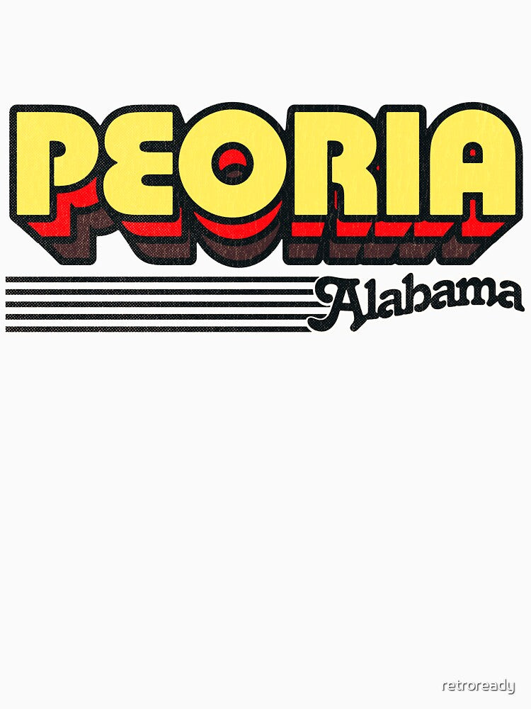 Peoria, Alabama | Retro Stripes by retroready