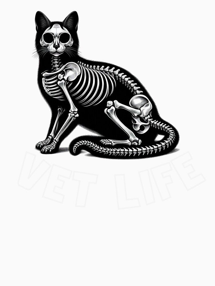 Cat Skeleton Shirt – VET LIFE– Veterinary Anatomy Cat Design by Wild Pixel Studio