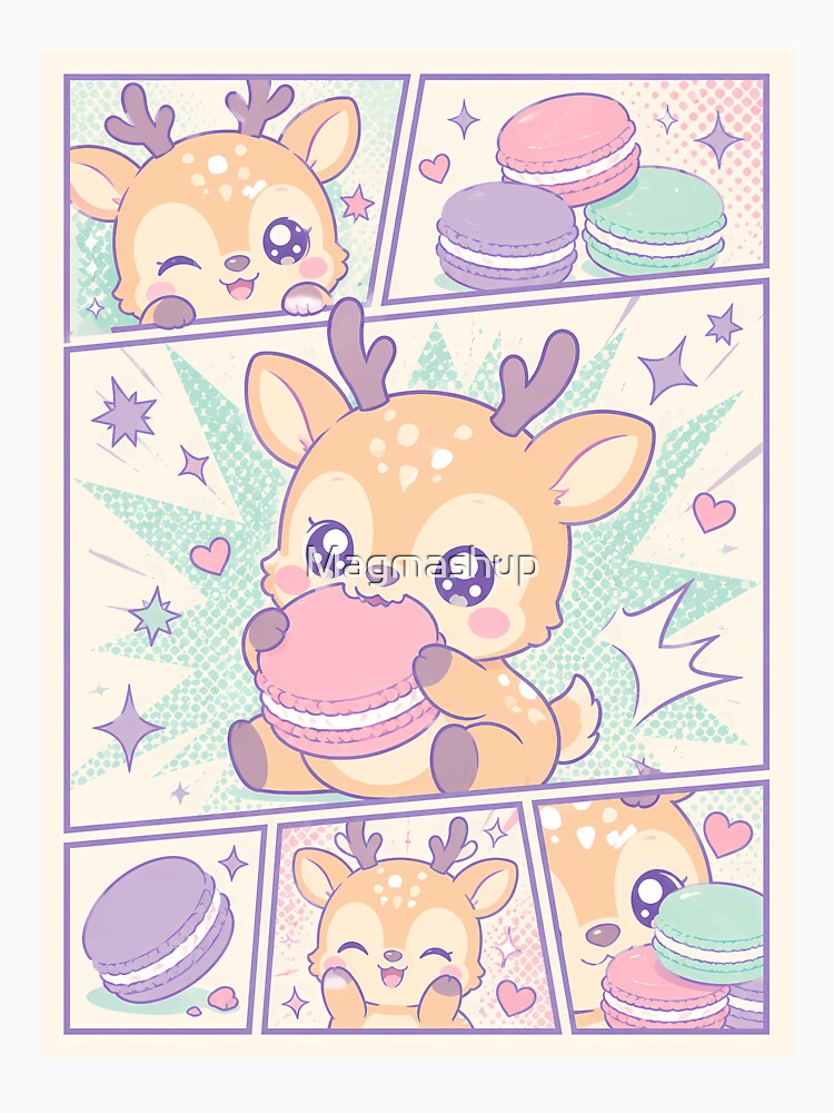 Kawaii Fawn Eating Cookies Pop Panels by Magmashup