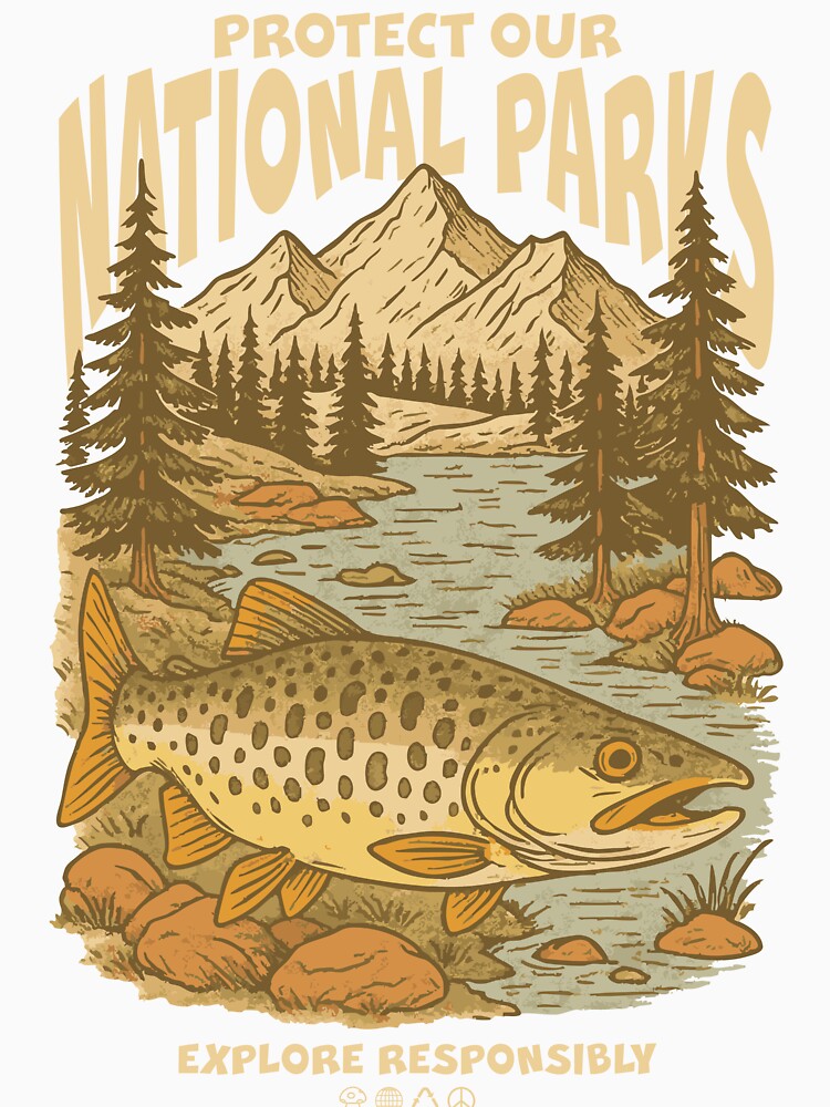Respect the Local Wildlife Vintage National Parks Hiking Shirt by LessIsLoud