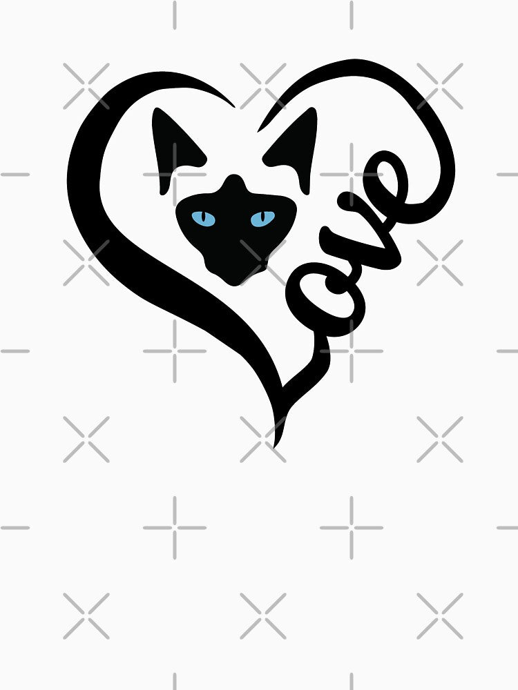 Love Siamese Cat by Woofleys&Co