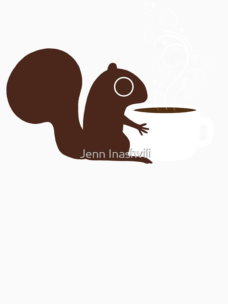 Squirrel Loves Coffee by Jenn Inashvili