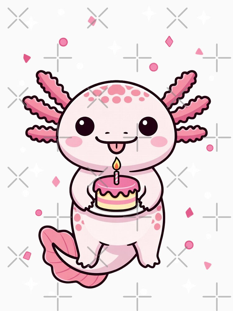 Cheerful Pink Axolotl Birthday Bash by GrumpySableye