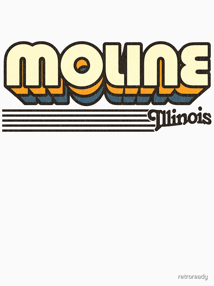 Moline, Illinois | Retro Stripes by retroready