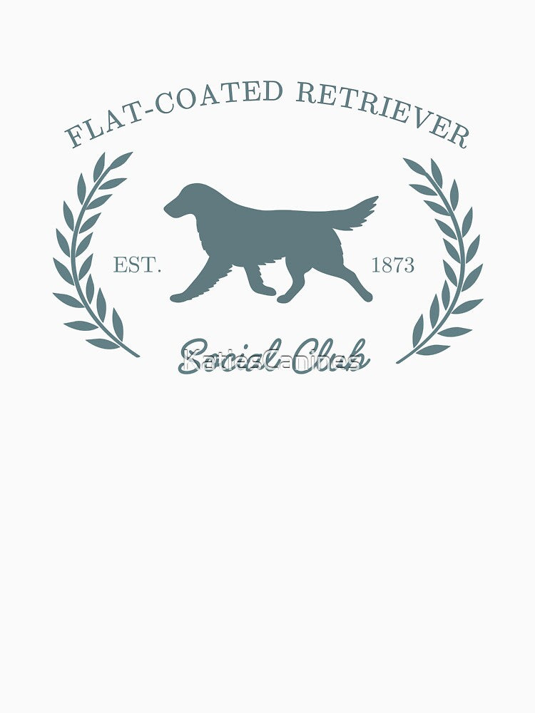 Flat-Coated Retriever Social Club- Blue/Green by KatiesCanines