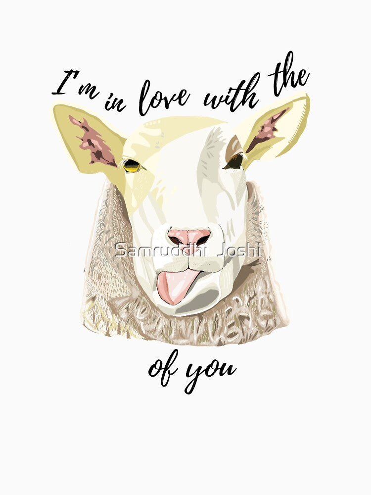 Punny Sheep Art - "Sheep of You" by Samruddhi  Joshi