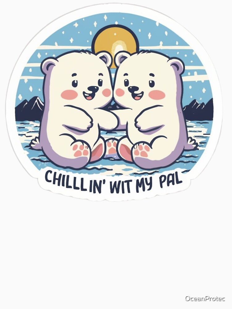Polar Bear: Chillin with pal by OceanProtec