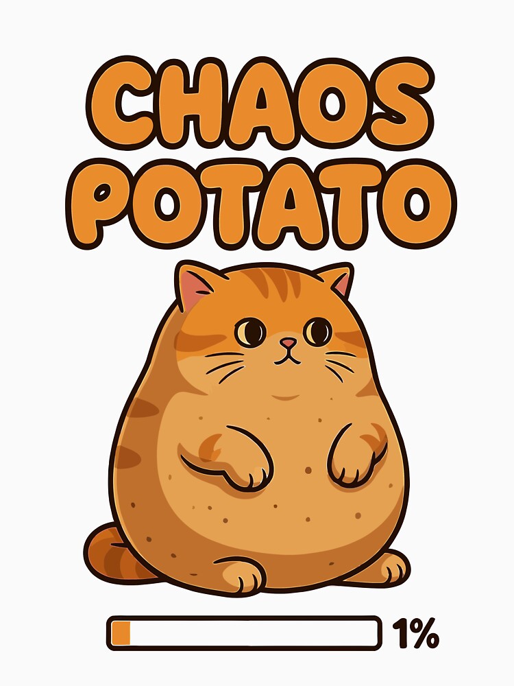 Chaos Potato - Funny Cat Loading by shirt0pedia