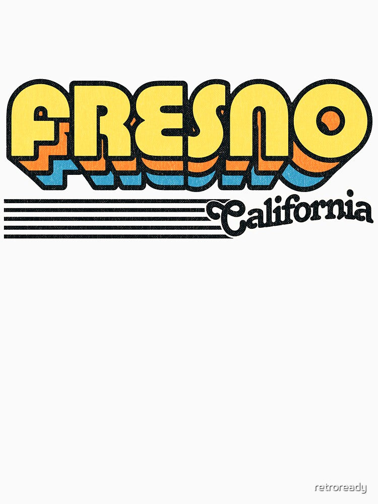 Fresno, California | Retro Stripes by retroready