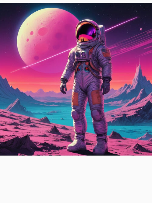 1980's Astronaut Synth Illustration by GenesisArtis