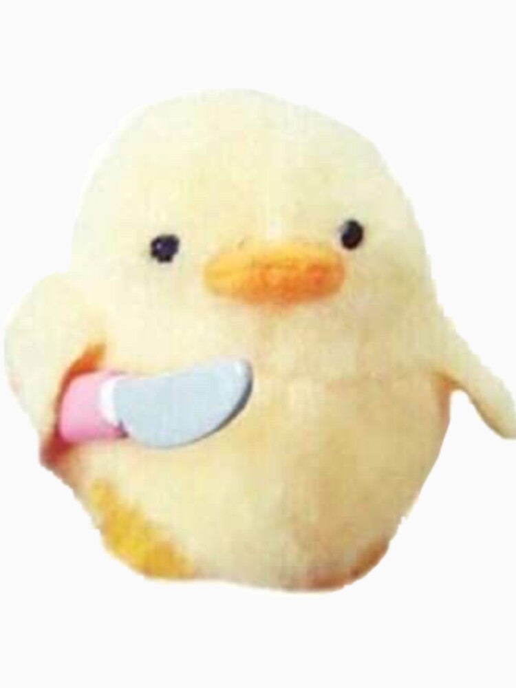 Cute little duck with knife by BrontesWhimsyStore