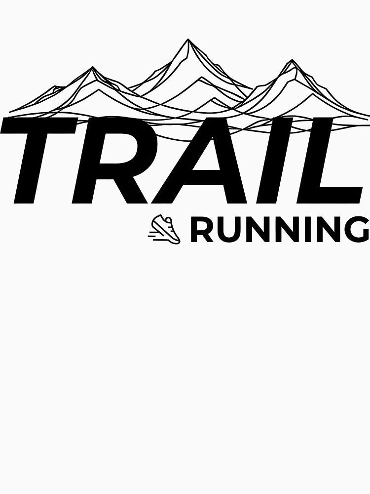 Trail running mountain minimalist line art by OutdoorMemories