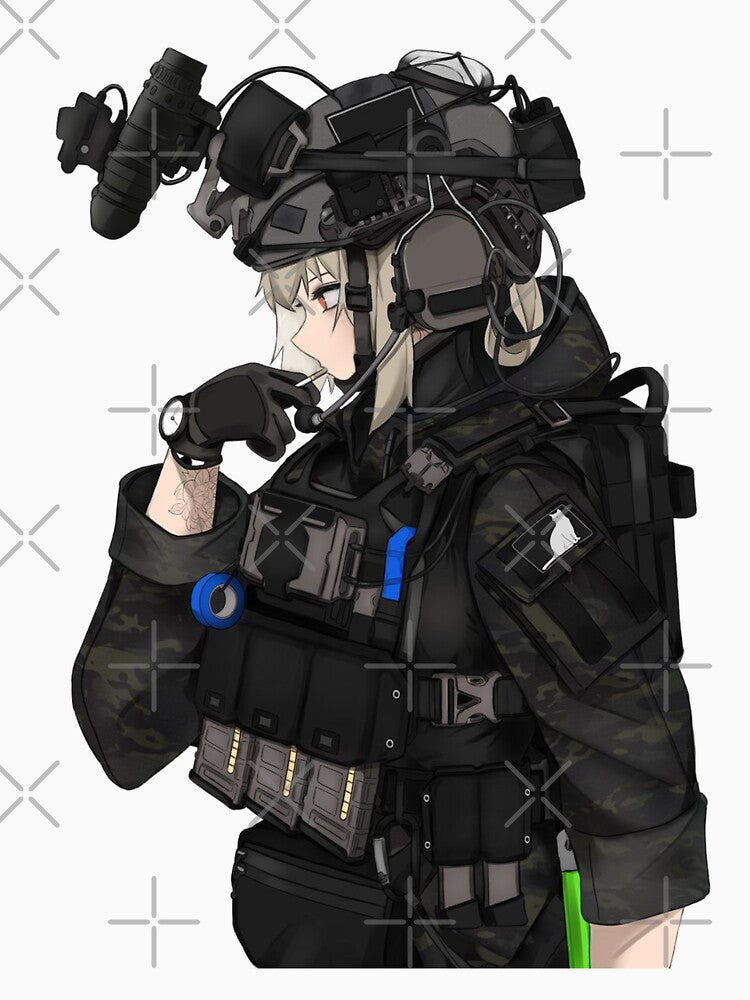 Military Anime Girl by kittiescuties