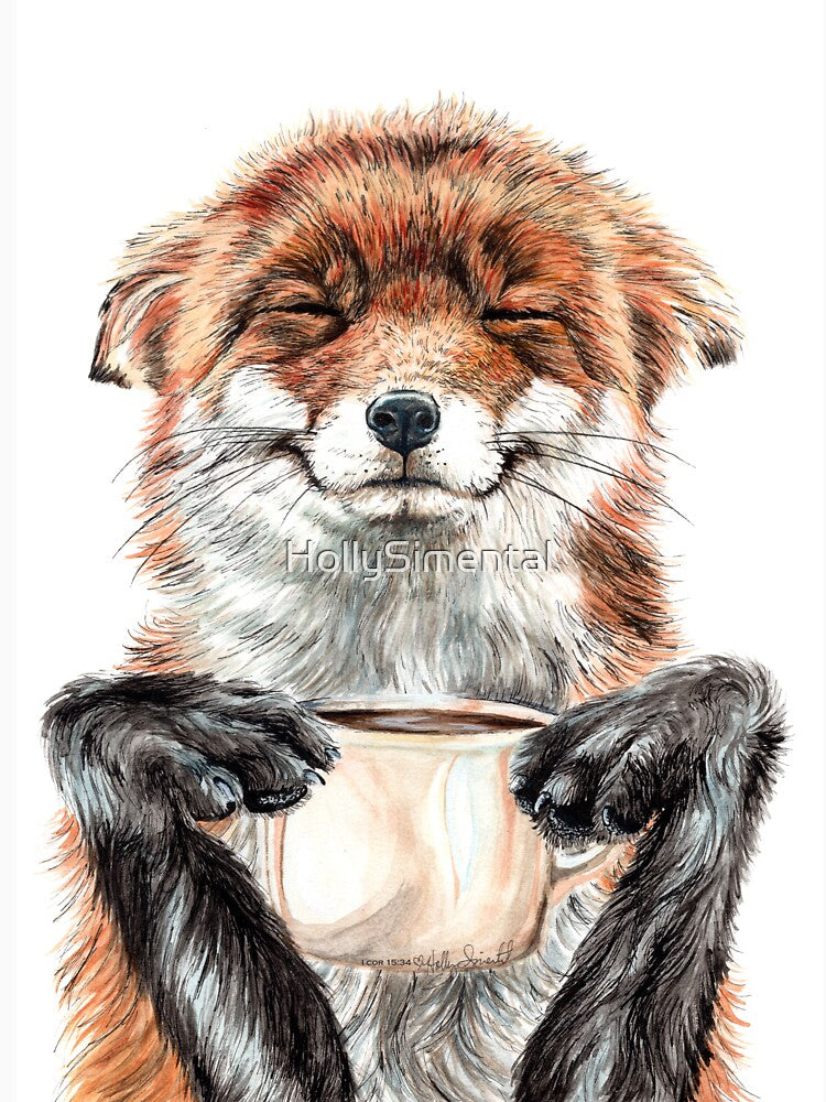 Morning Fox - cute coffee animal by HollySimental