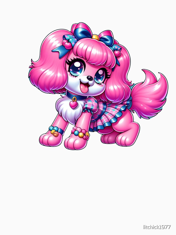 Pink Poochie | Nostalgic 80s Toy Dog Lover Art by litchick1977