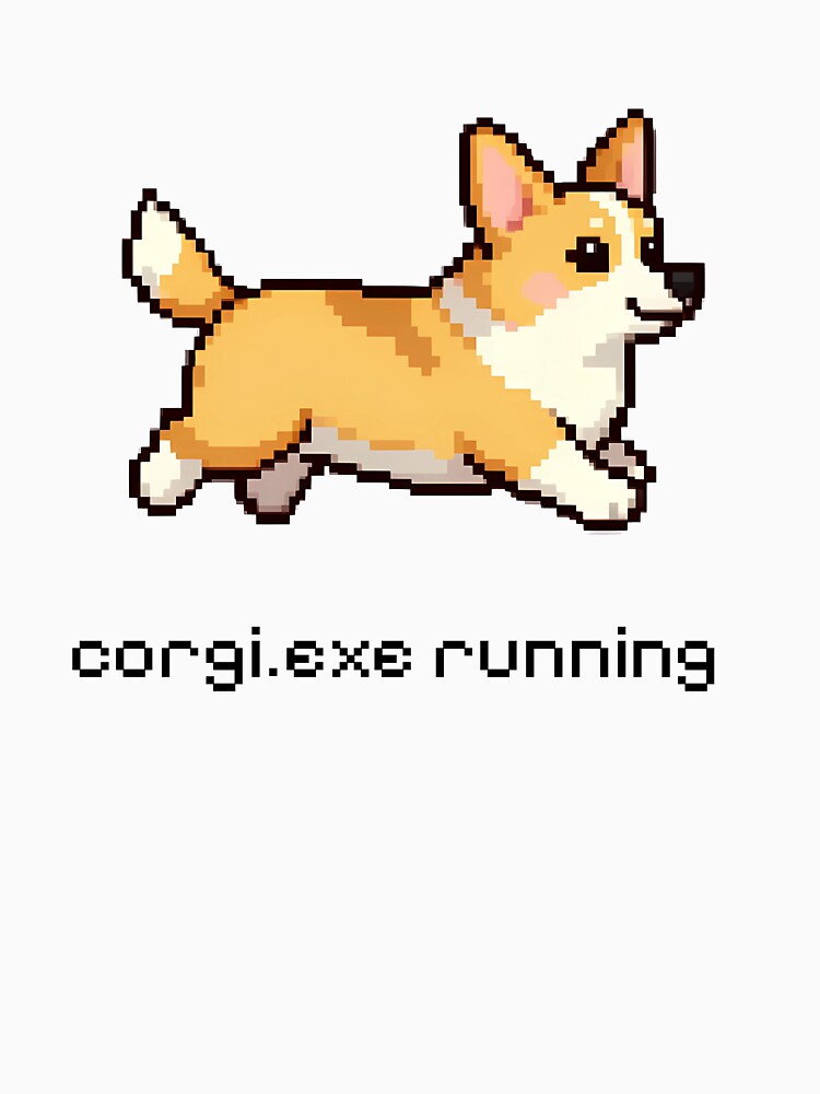Running 8‑Bit Corgi Sprite Design by BitPlease