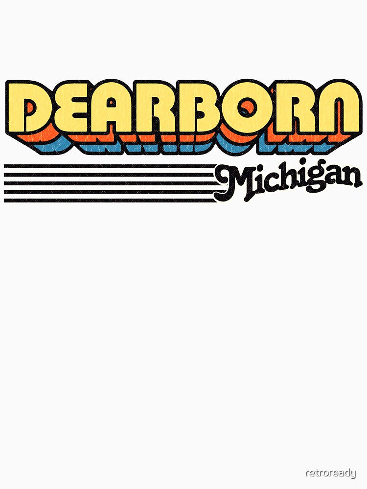 Dearborn, Michigan | Retro Stripes by retroready