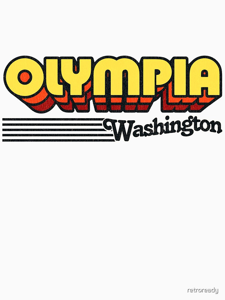 Olympia, Washington | Retro Stripes by retroready