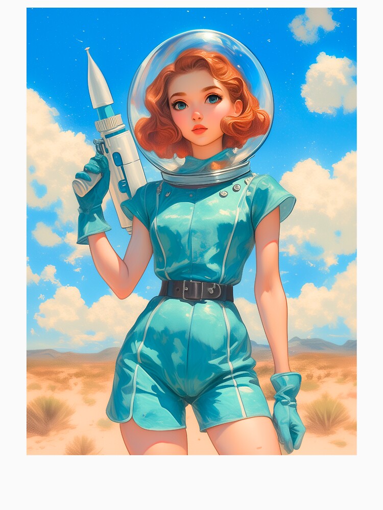 1950s Vintage Sci-fi Pin-up Space Girl by KatanaCreative