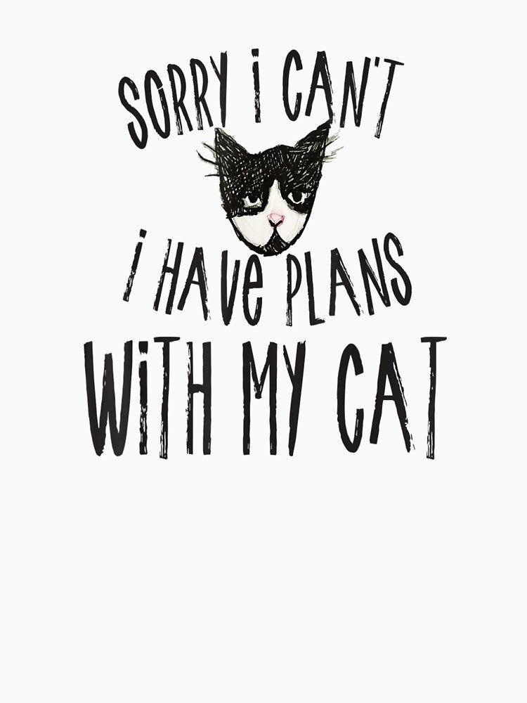 Sorry I can't I have plans with my Cat Funny Cat Owner Gift by SadikShop
