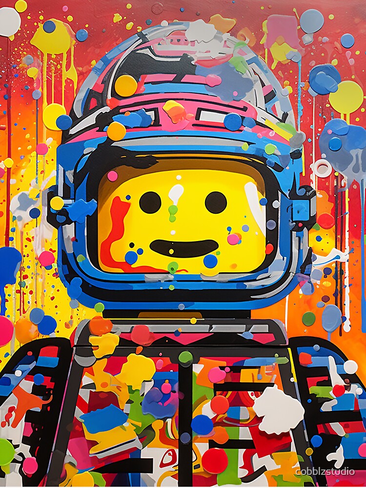 Colorful space man by cobblzstudio