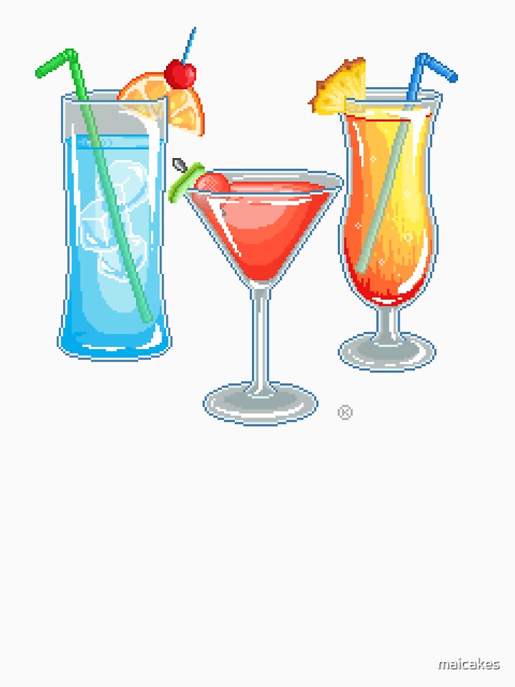 Pixel Summer Drinks by maicakes