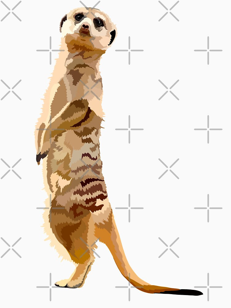 M is for Meerkat,Meerkat Artwork – Playful Desert Mammal Illustration and Wildlife Design by PrettylittlepastelUk