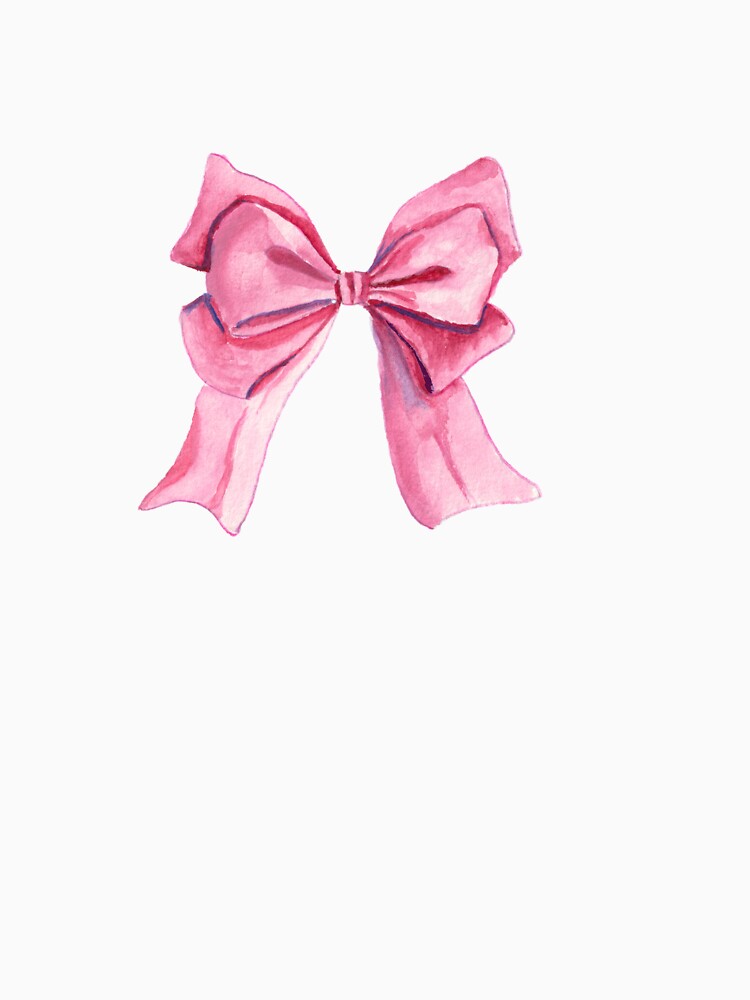 Coquette Pink Bow Hand Painted Watercolor Pin by Zen & Oatmeal by Carmen Ray Anderson